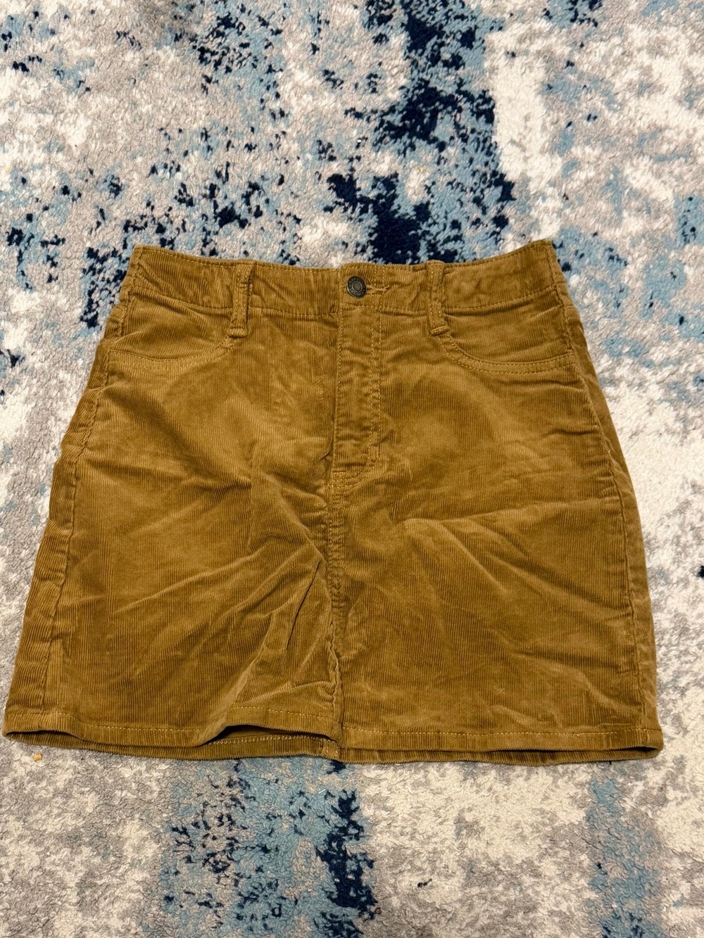 Girls’ Gap Brown/Mustard Corduroy 5-Pocket Mini Skirt - Girls 14